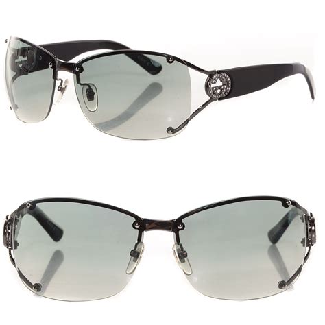 GUCCI Crystal GG Sunglasses 2820 Black 